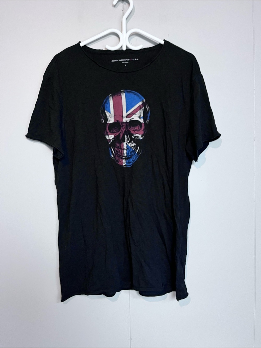 John Varvatos USA Union Jack Skull Graphic T-Shirt โ Menโs L